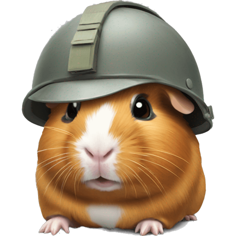 guinea pig with soldier helmet emoji