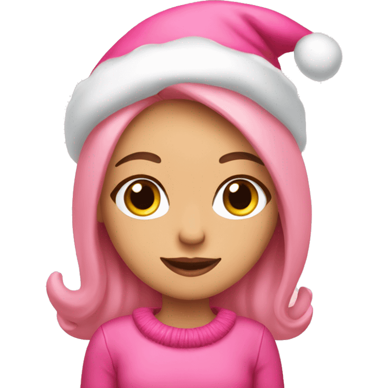 Girly pink Christmas emojis emoji