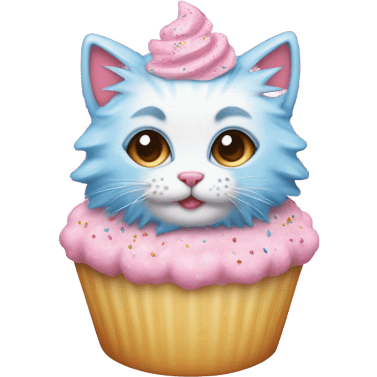 Kitten wearing a cupcake costume  emoji