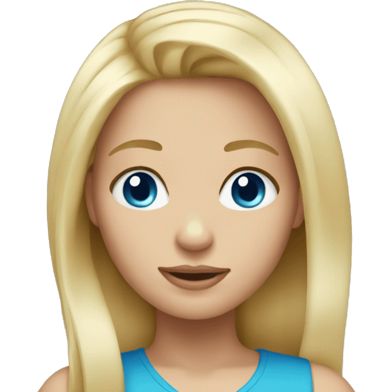 Female Blonde hair blue eyes  emoji