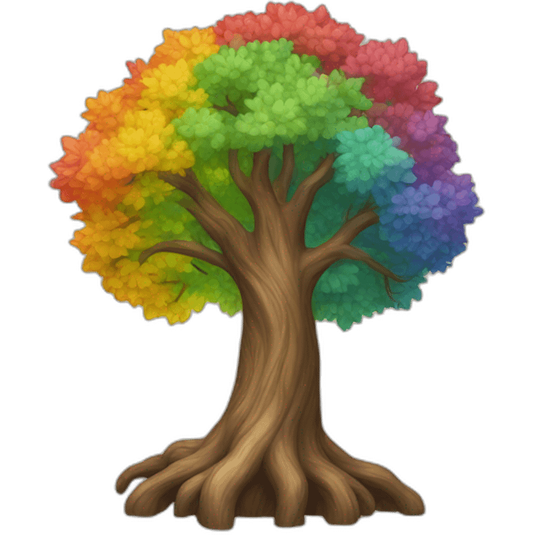 Rainbow tree emoji