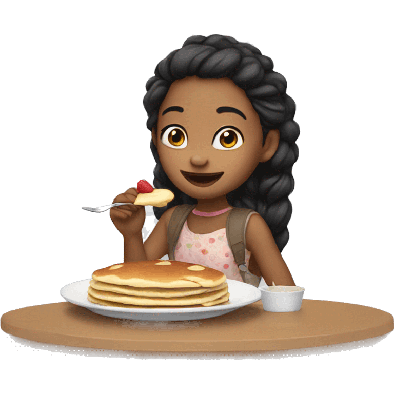 Ava eating pancakes  emoji