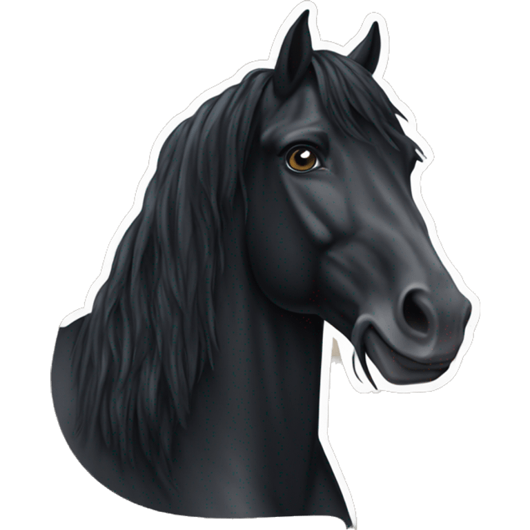 Friesian horse emoji