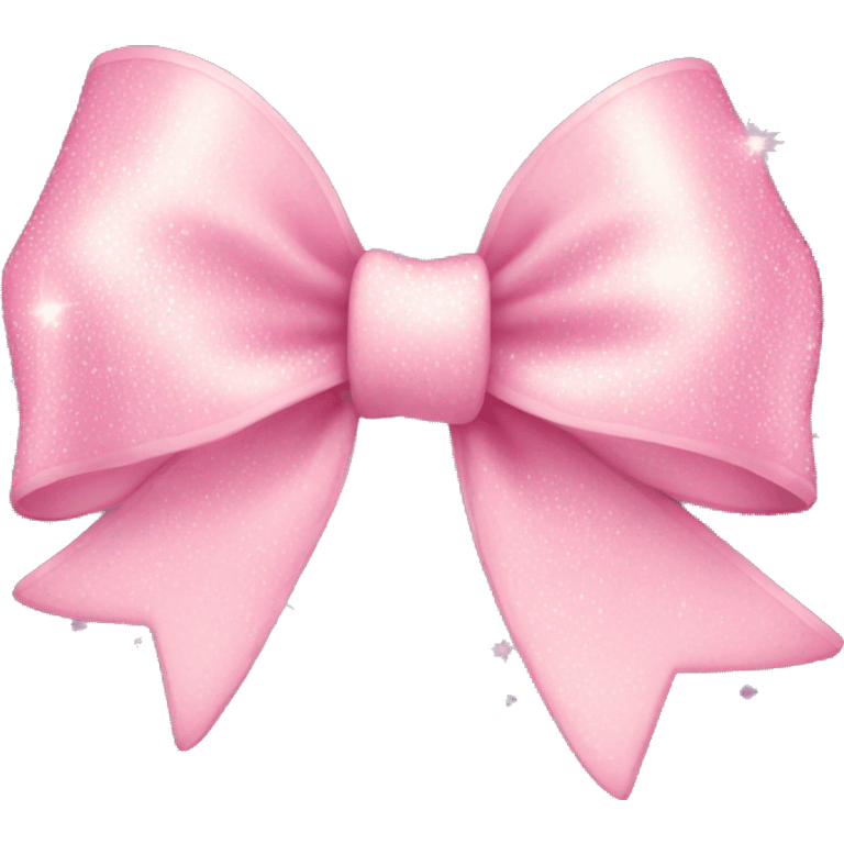 light pink bow with sparkles emoji