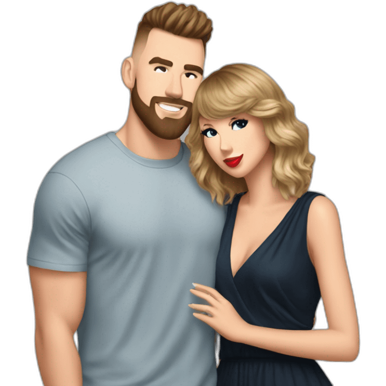 Taylor Swift and Travis Kelce emoji