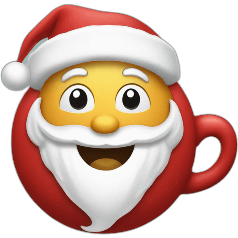 happy santa coffe emoji