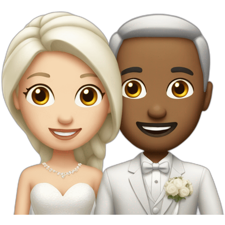 white wedding couple emoji