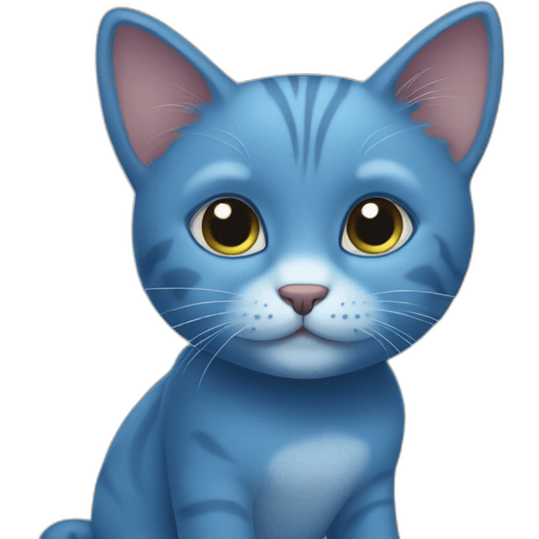 little blue cat emoji