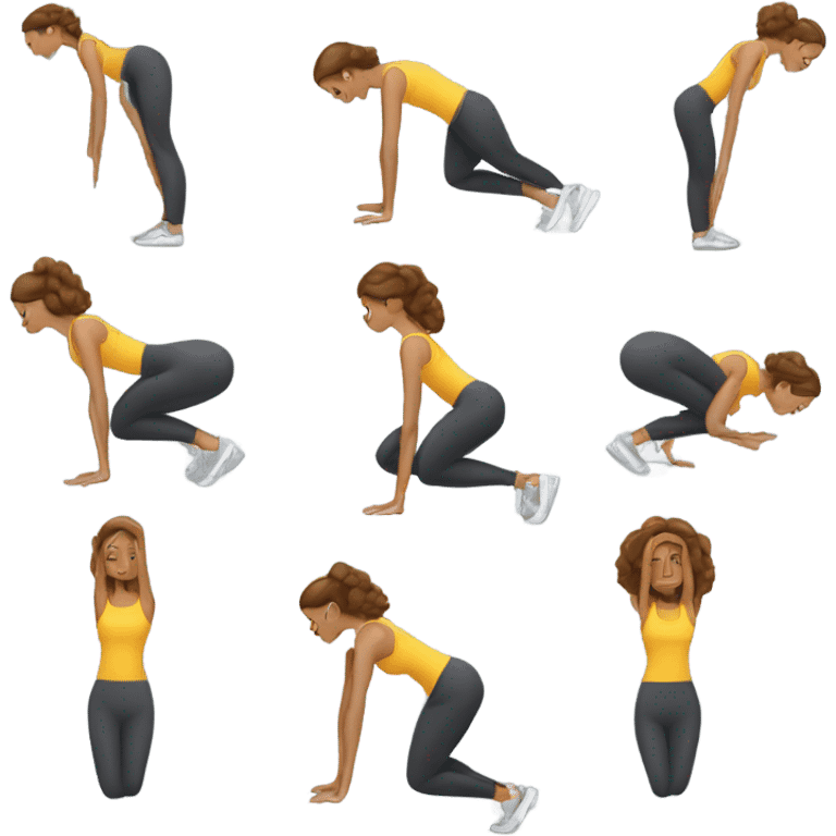 woman doing pushups emoji