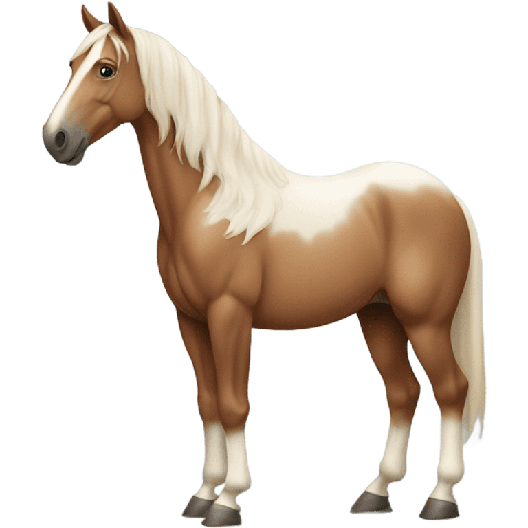 Horse with ￼a top and pants emoji