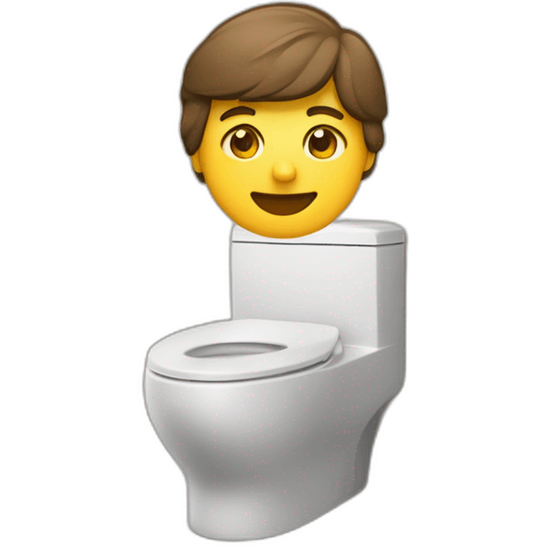 Françoi aulande sur des toilettes emoji