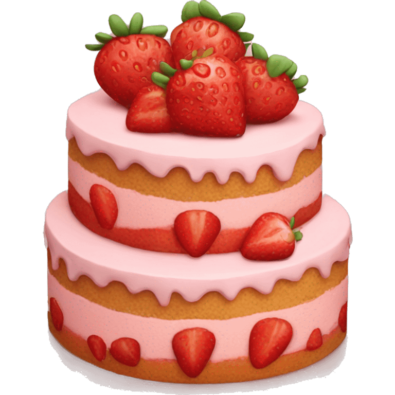 Strawberry cake emoji