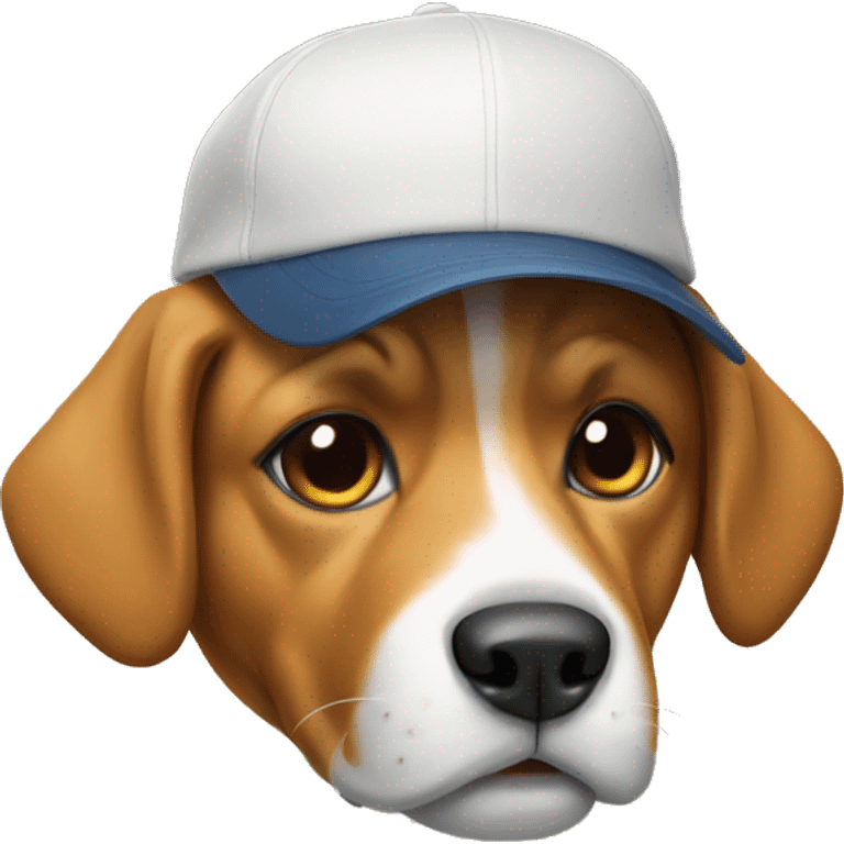 Dog Wearong a cap emoji