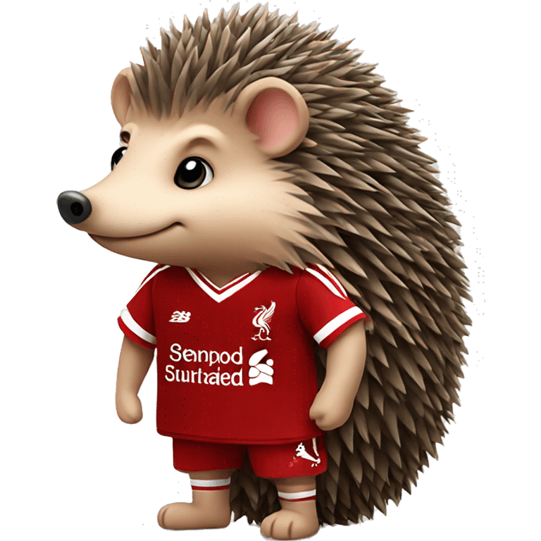 Hedgehog wearing Liverpool jersey  emoji