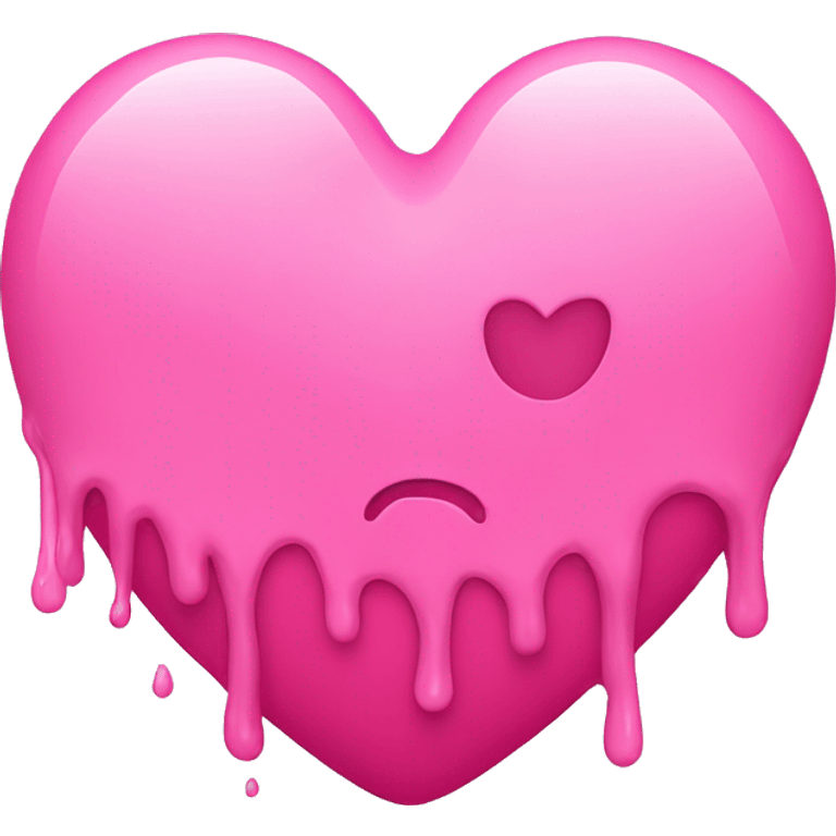 melting pink heart emoji