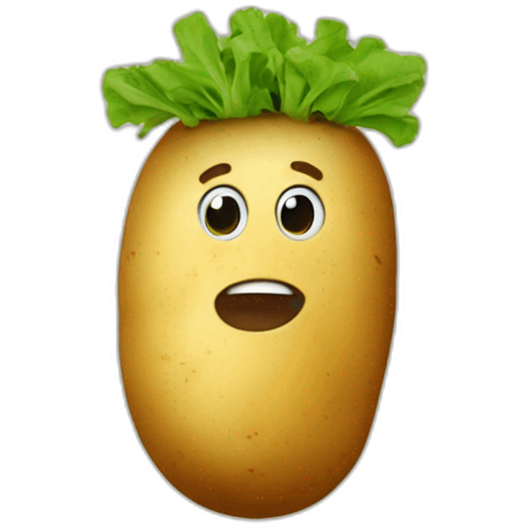 Potato fry going to school emoji