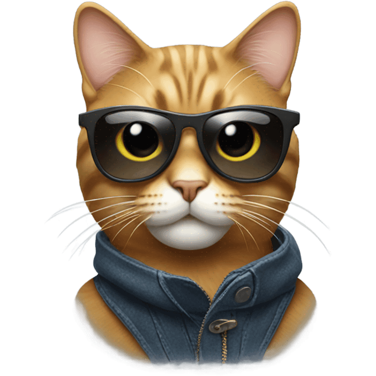 Cat with sunglasses emoji