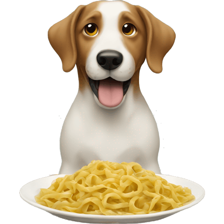 dog eating pasta  emoji