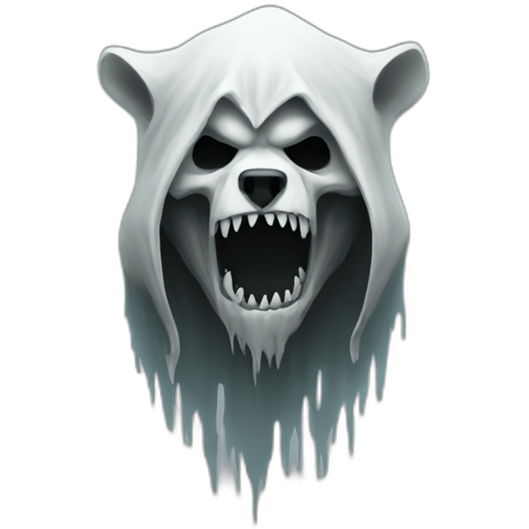 ghost reaper as a grizzly head emoji