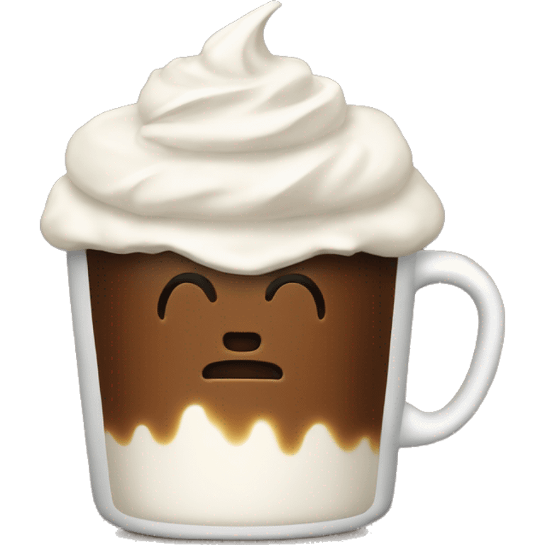 Coffee with whipped cream emoji