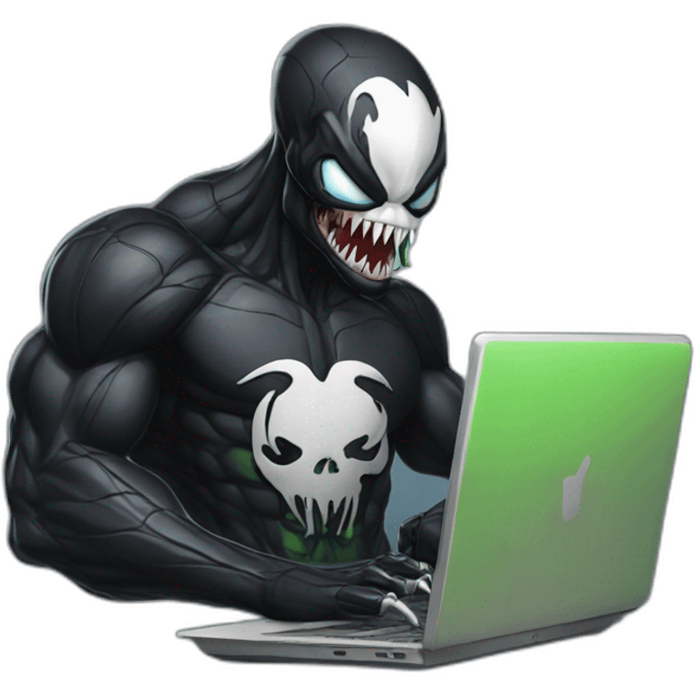 cool hacker  venom with pcs emoji