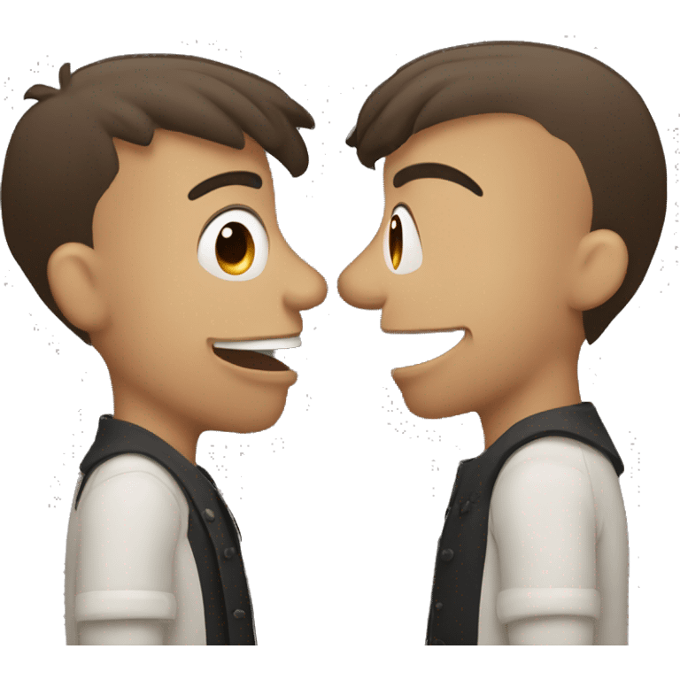 Two guys kissing  emoji