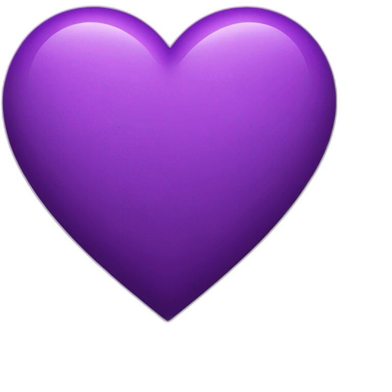 Sideways purple heart icon with play button in middle emoji