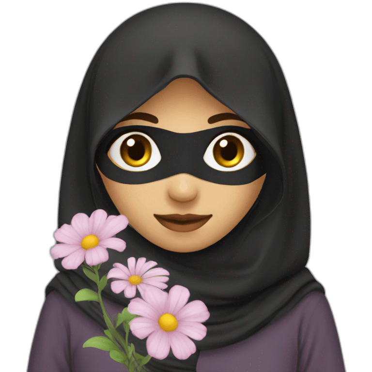 niqabi with flower emoji