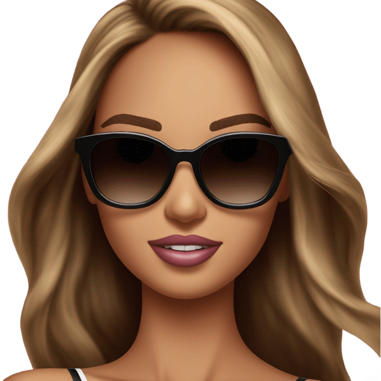 Photo of Victoria secret model posing with sunglasses  emoji