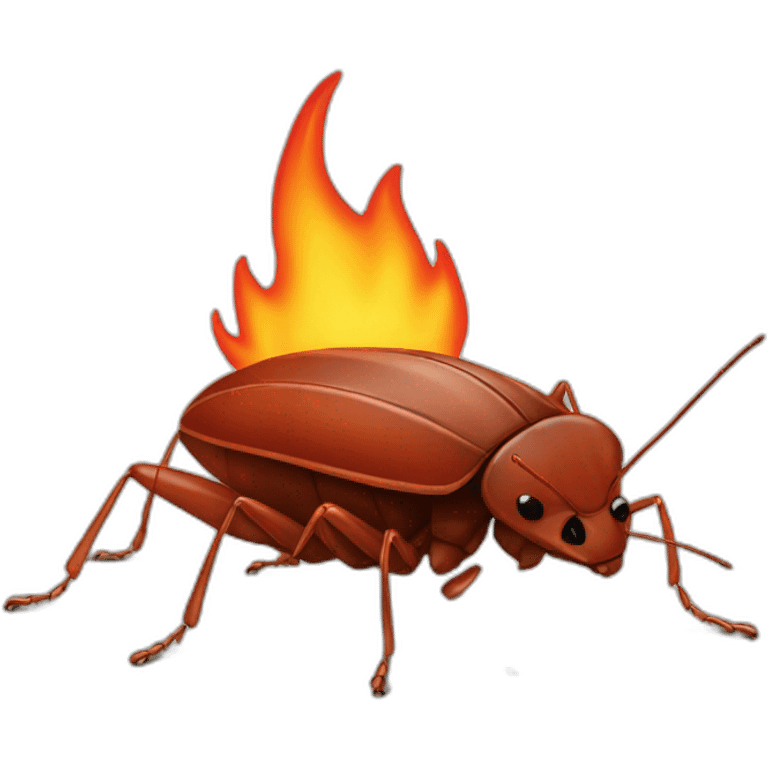 burning bed bug emoji