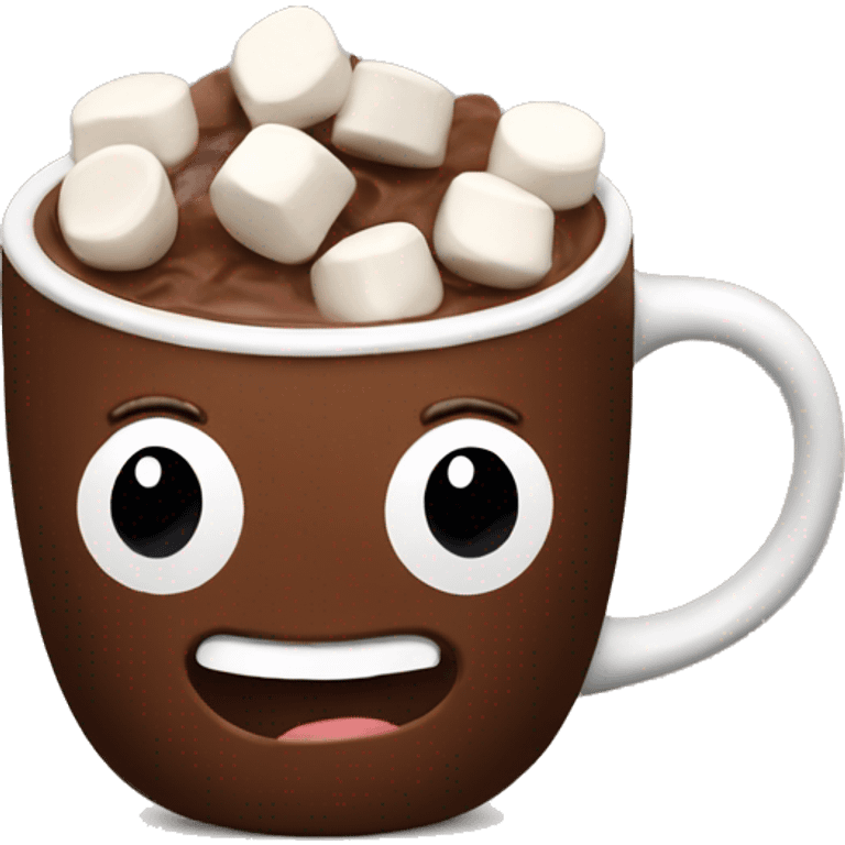 Chocolate mug with marshmallows  emoji