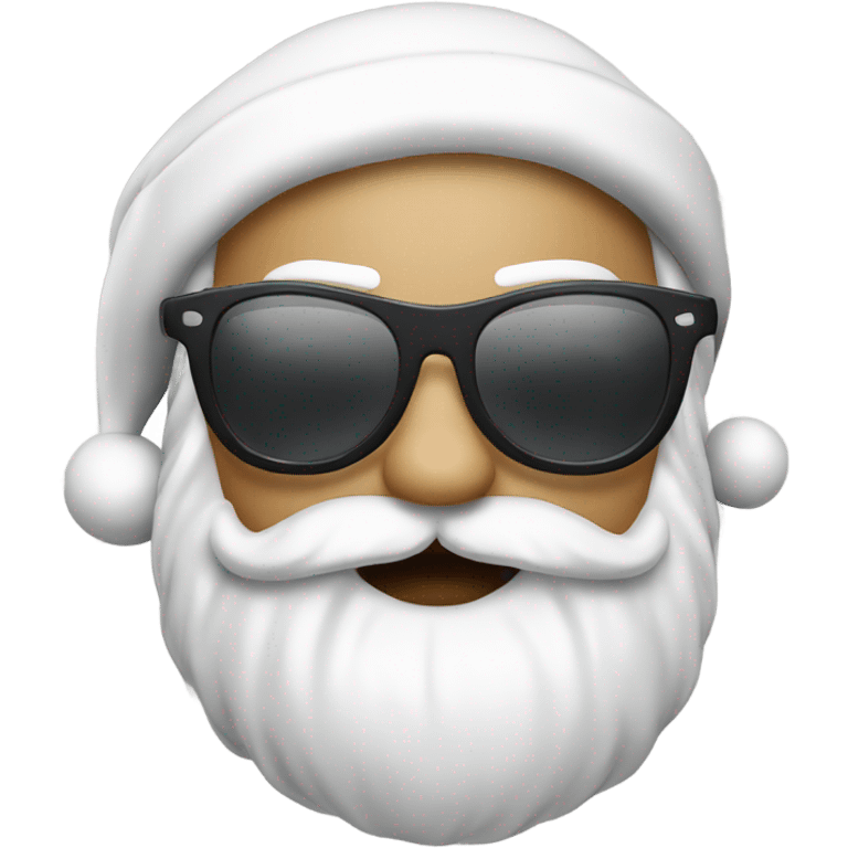 Santa with sunglasses saying yo yo yo emoji