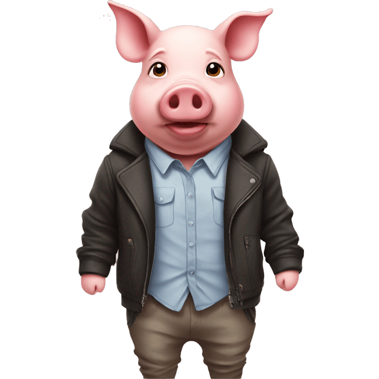 Pig wearing clothes emoji