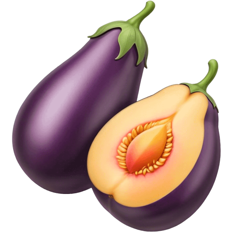 eggplant and peache emoji