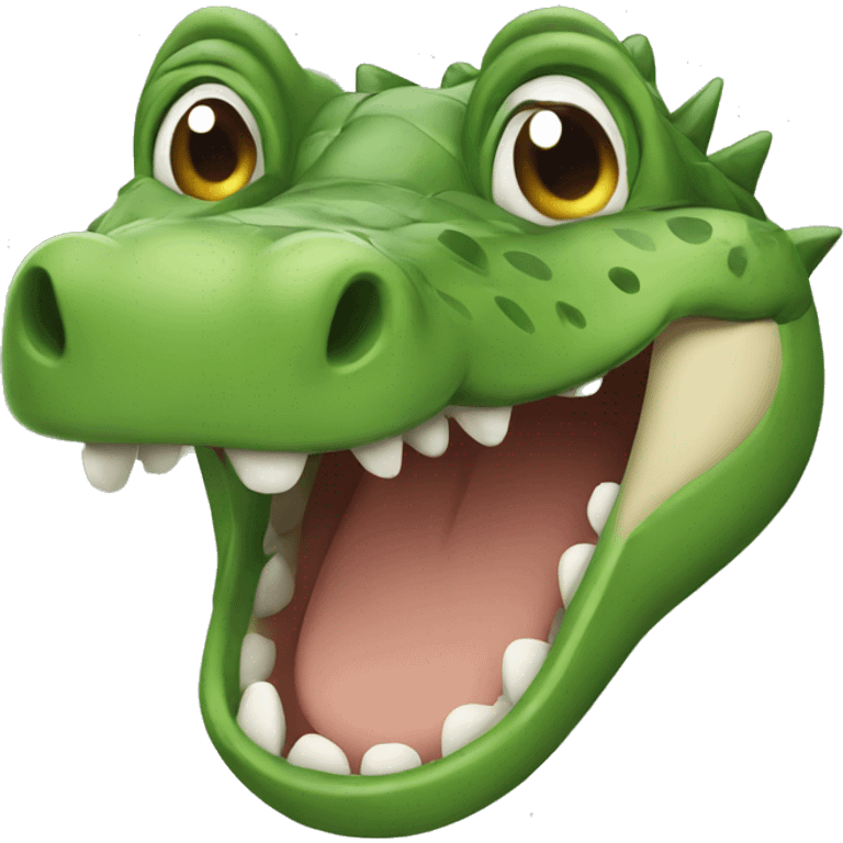 crocodile smiling emoji