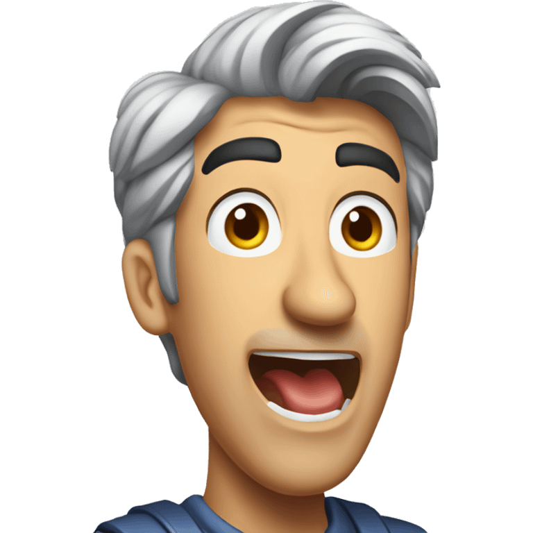 craig federighi looking up to the right, screaming emoji