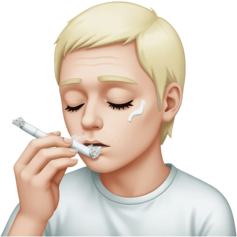 Snorting a line of cocaine emoji