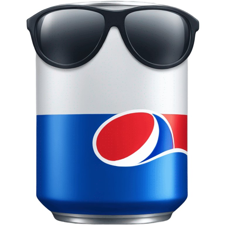 Pepsi can with sunglasses emoji