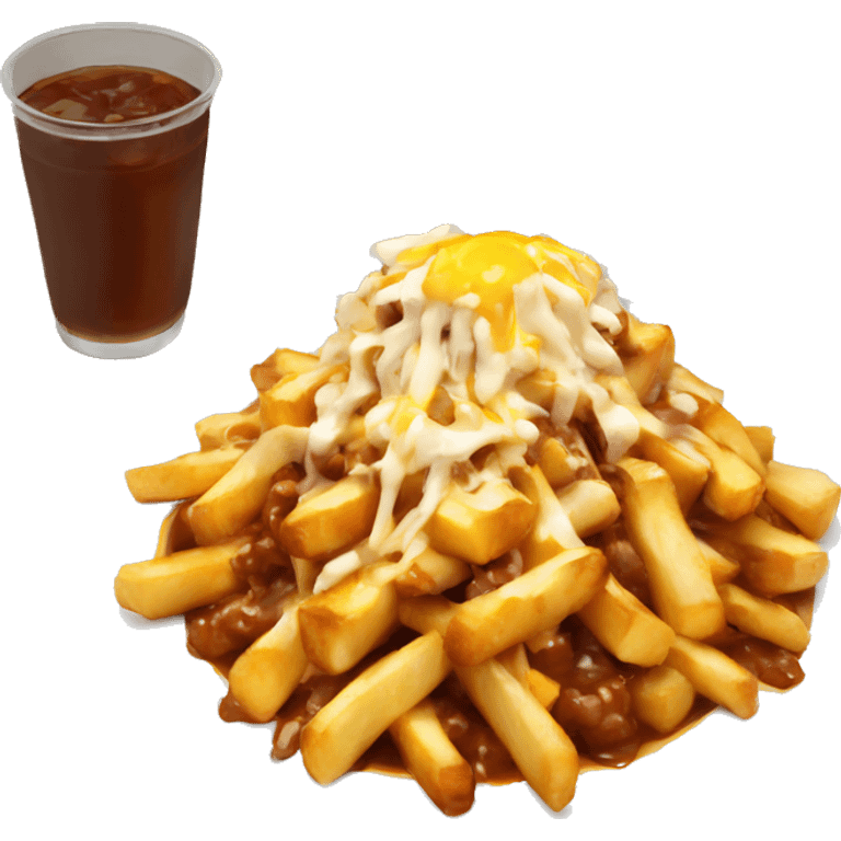 Poutine eating dinner  emoji