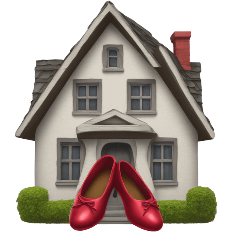 House with legs sticking out ruby slippers emoji