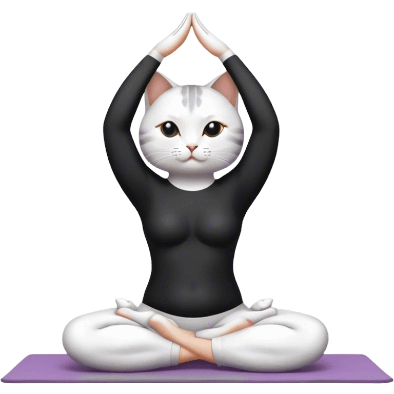 cat doing yoga  emoji