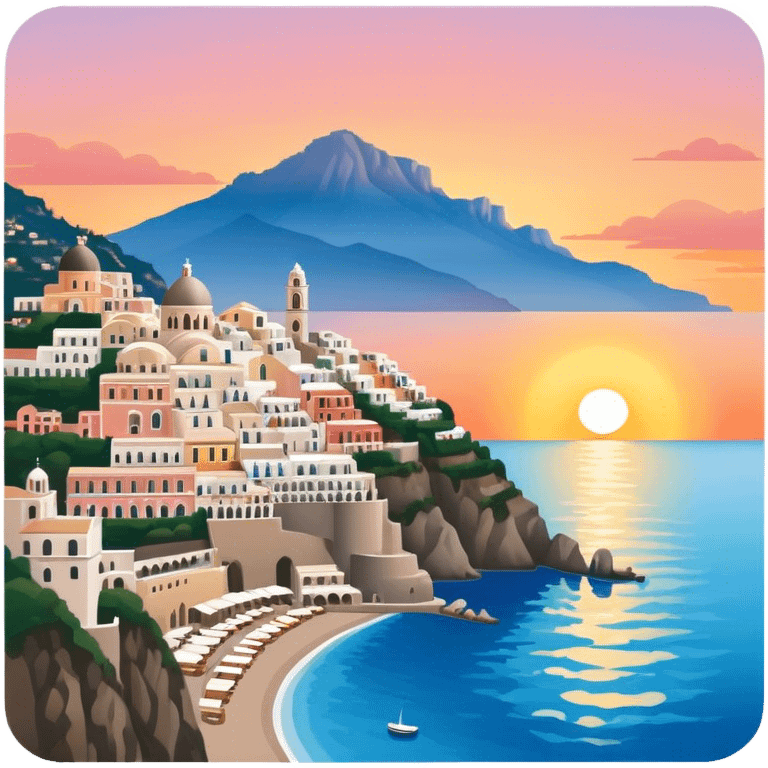 Amalfi Coast sunset  emoji