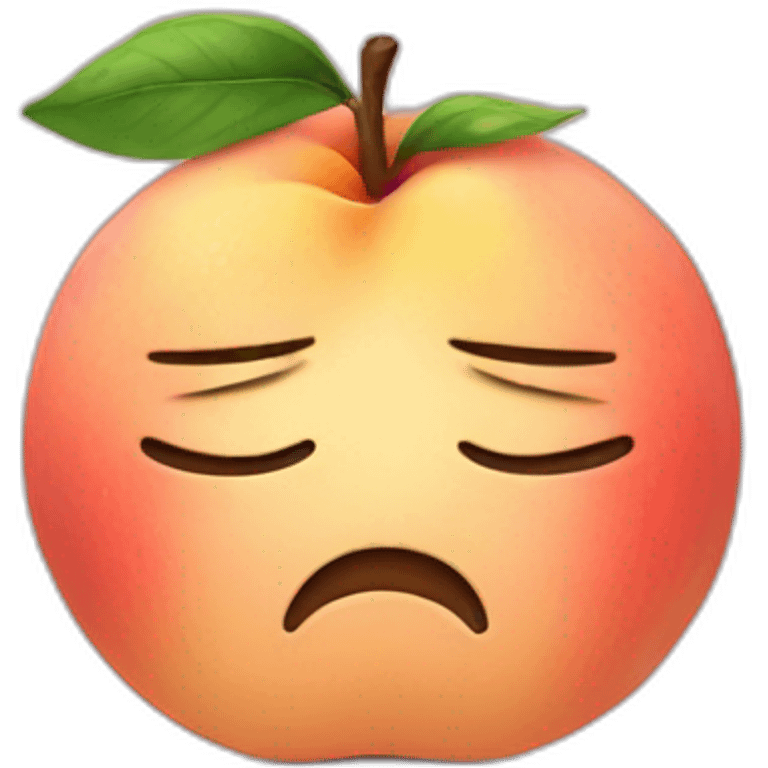 peach crying emoji