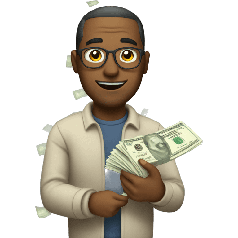 Dad with money emoji