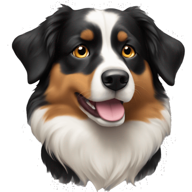 Black and tan Australian shepherd dog with black muzzel emoji