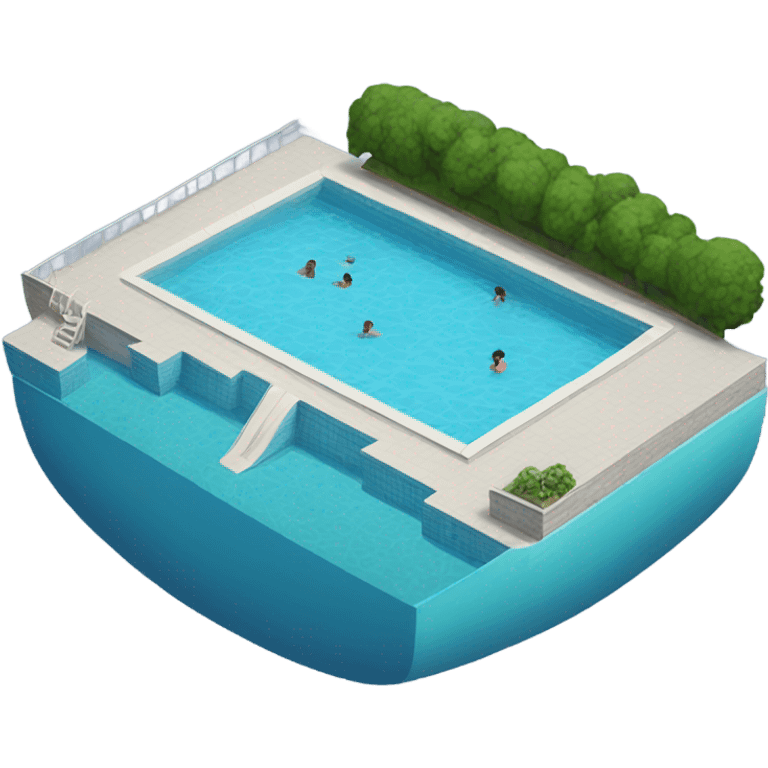 Giant swimming pool emoji