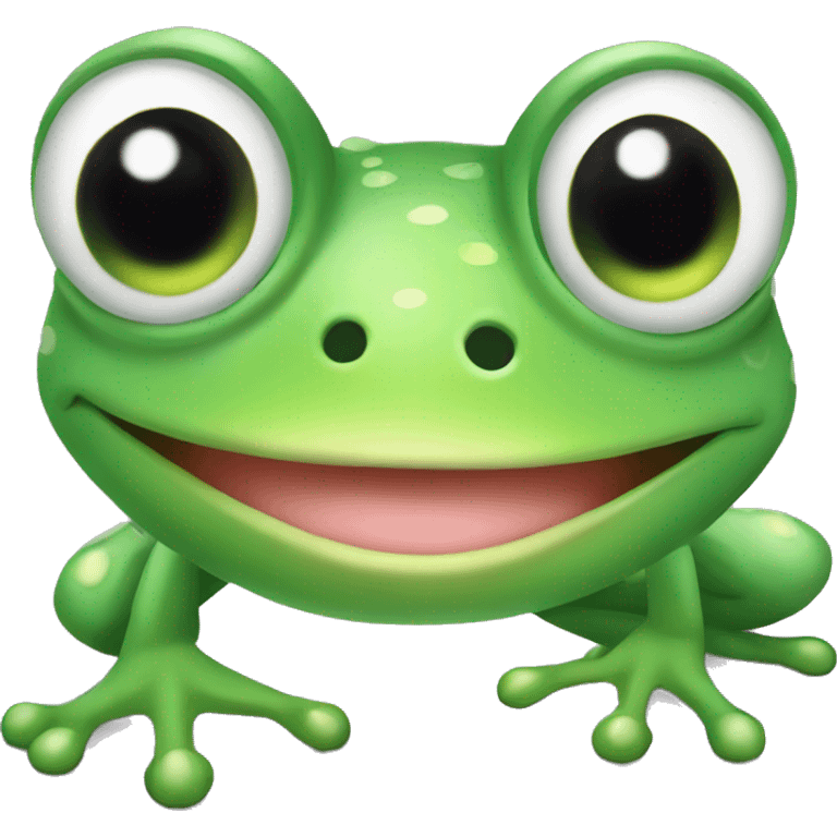 Cutest frog with shining eyes emoji