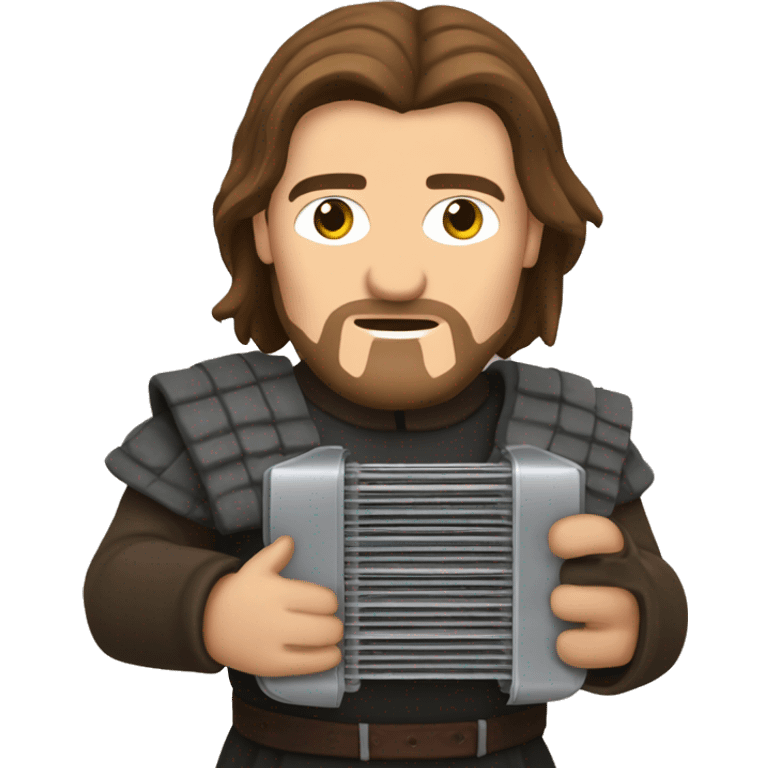 Eddard Stark holding a heating radiator in his hands emoji