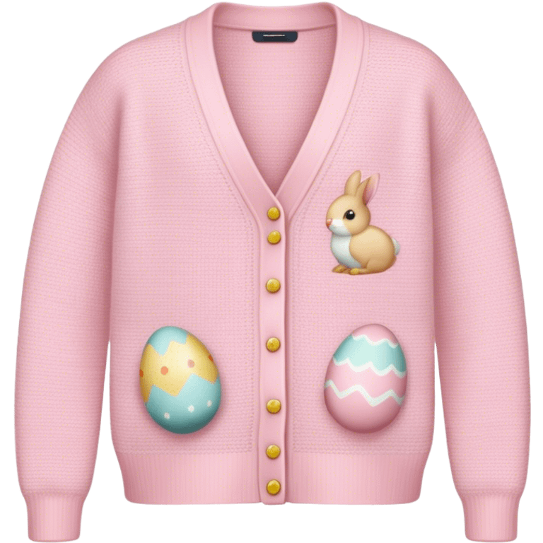 Pastel pink knit Easter cardigan  emoji