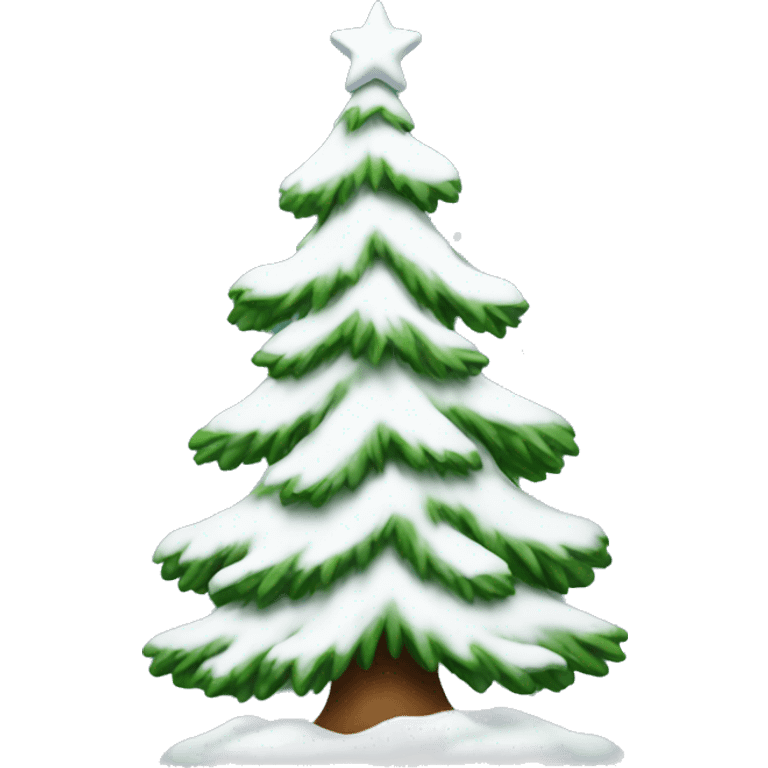 christmas tree with snow  emoji